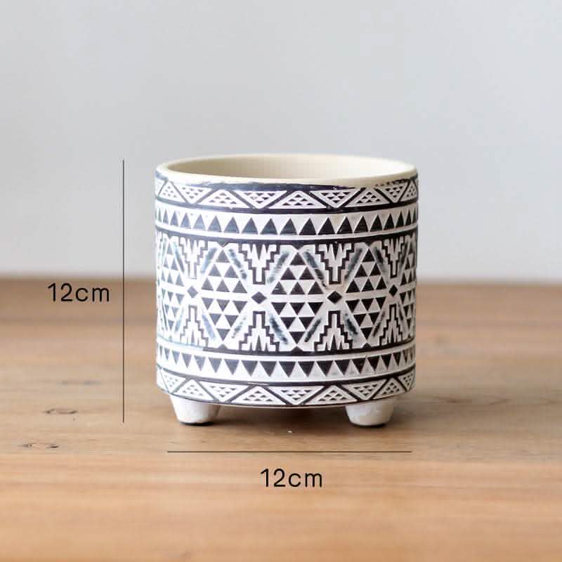 Nordic Ceramic Flower Pot - Garden Balcony Plant Container - Vezir