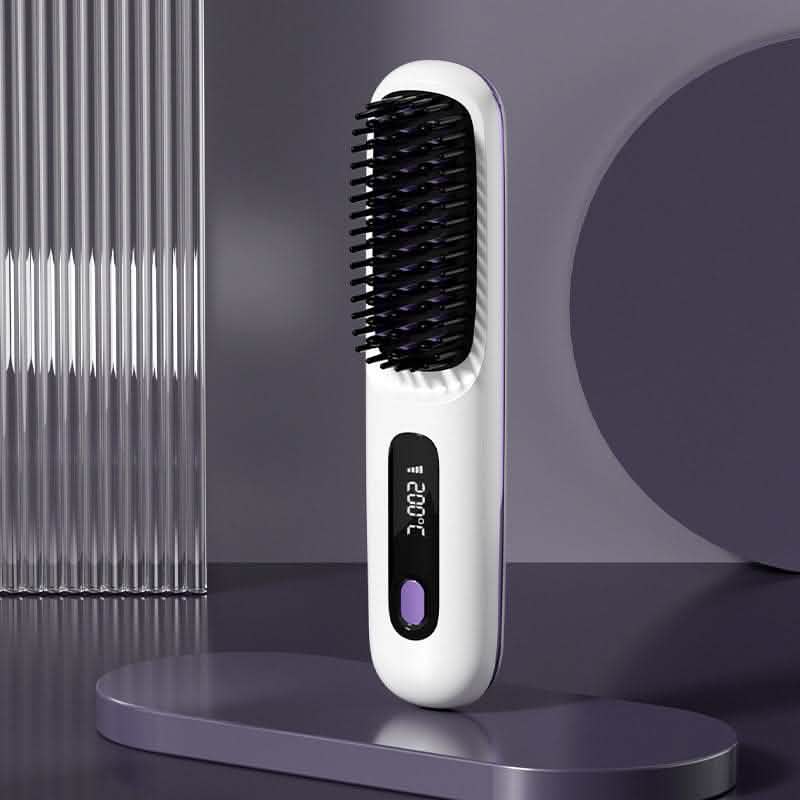 2-in-1 Wireless Hair Straightener - USB Charging Hot Curler - Vezir