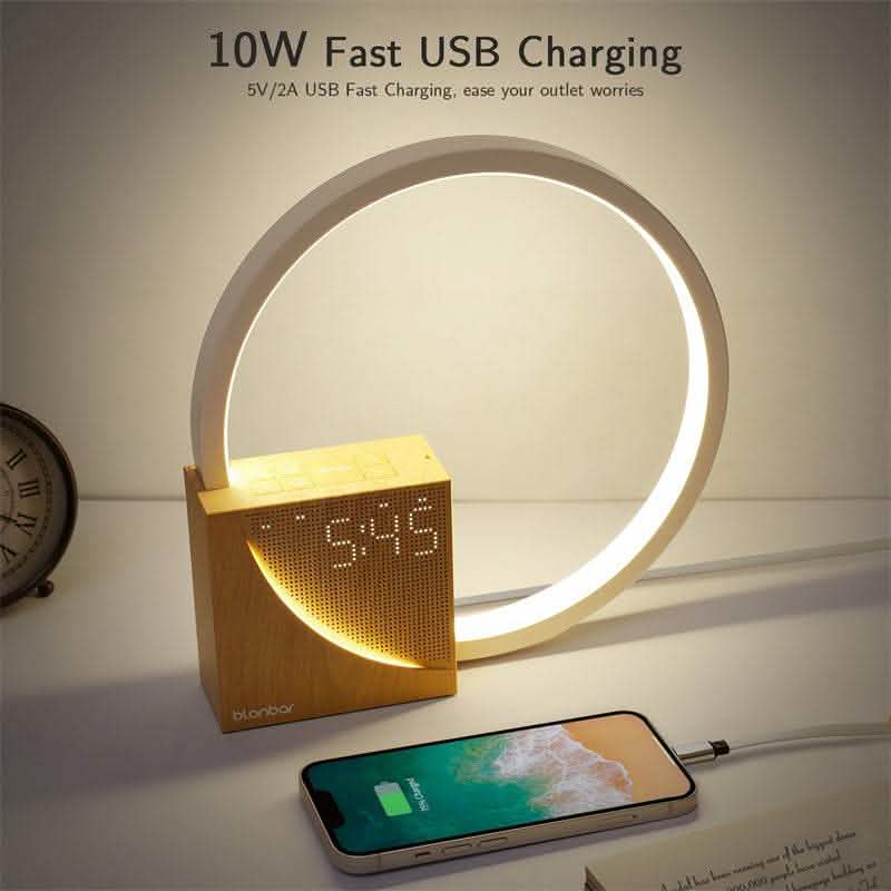 Touch Control Bedside Lamp - Natural Sounds Alarm Clock - Vezir