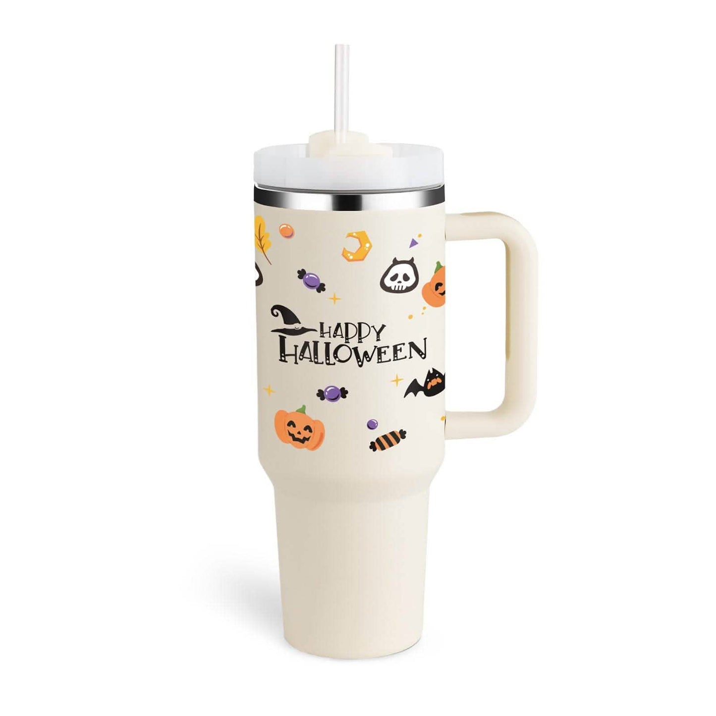 40oz Insulated Tumbler - Stainless Steel Travel Mug with Handle - Vezir