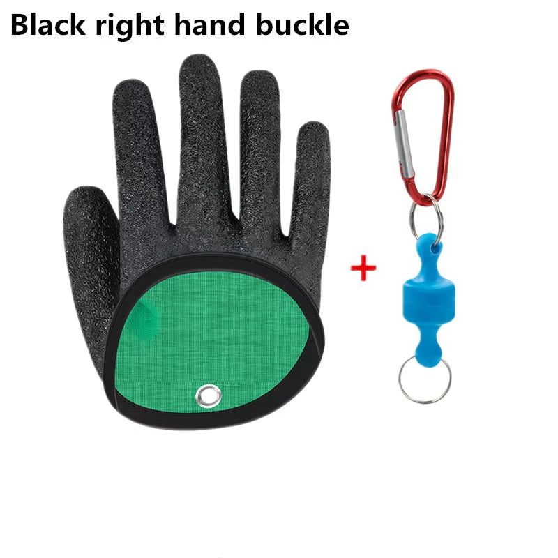 Fishing Gloves Catch Fish Anti-Slip Durabl Knit Full Finger Waterproof Work Cutproof Glove Clasp Left Right Apparel Protect Hand