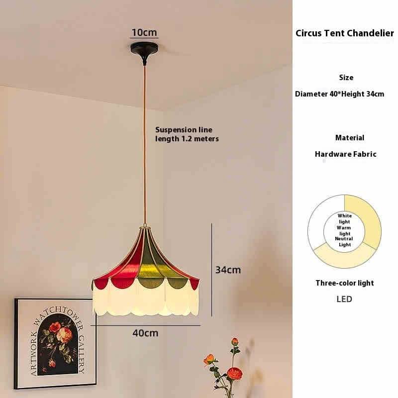 Circus Fabric Chandelier - Kids Room Decorative Lamp - Vezir