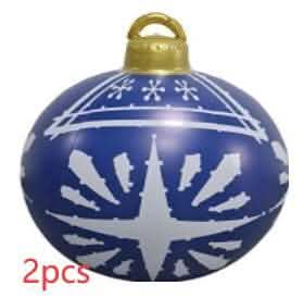 60CM Inflatable Christmas Ornament Ball - Giant PVC Decoration - Vezir