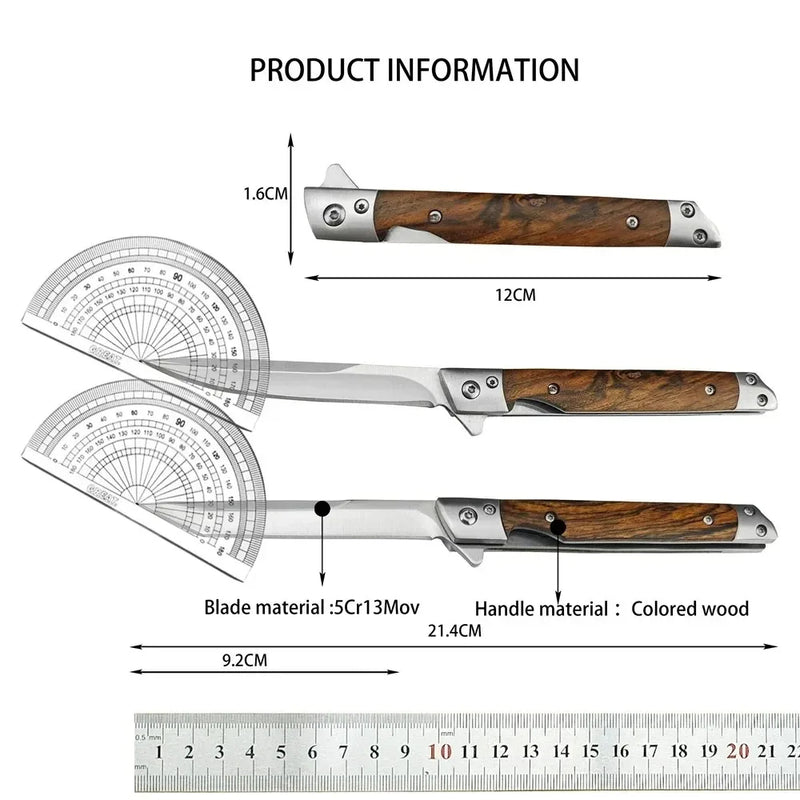 High Quality Fruit Knife Portable Pattern Steel Offce Knife Hand High Hardness Blade Meat Knife with Cover Knife Steak