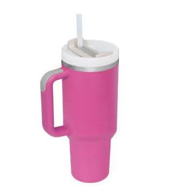 40oz Insulated Tumbler - Stainless Steel Travel Mug with Handle - Vezir