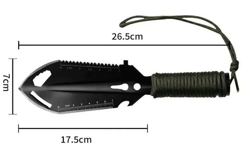 Tactical Multi-Function Survival Shovel – Portable Outdoor Tool for Camping, Hiking & Gardening Black