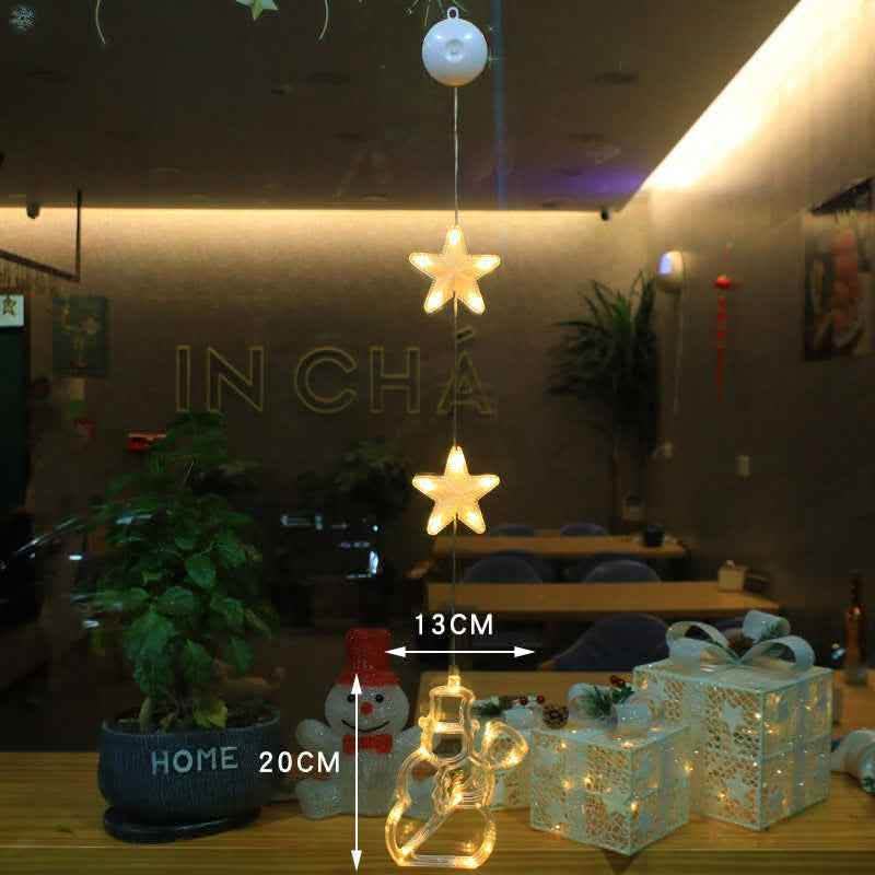 Elite Christmas LED Star Window Lights - 3-Piece Suction Set - Vezir