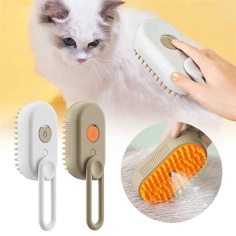 Premium Steam Pet Brush - Electric Grooming Spa System - Vezir