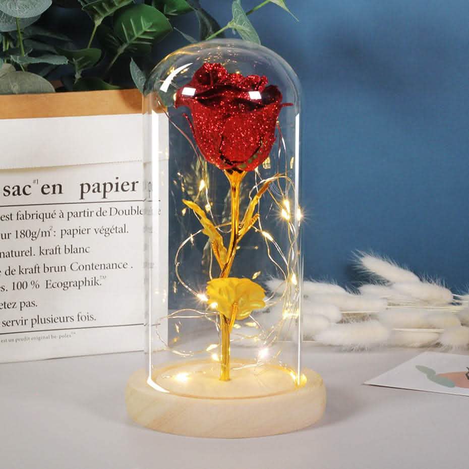 Eternal Rose LED Light - Valentine's Day Glass Cover Gift - Vezir