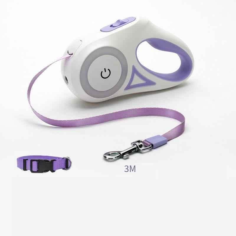 Luxury Retractable Dog Leash - LED Spotlight Walking System - Vezir
