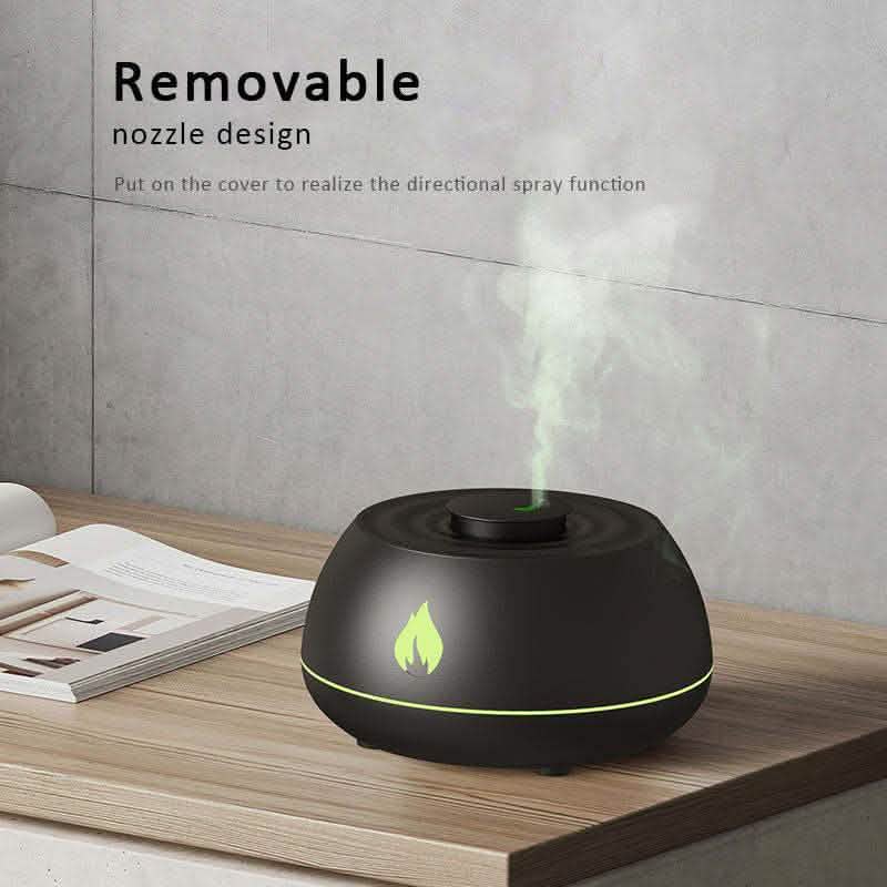 Flame Humidifier Diffuser - 7 Colors LED Aromatherapy 130ML - Vezir