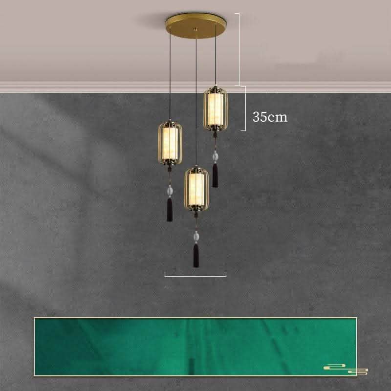Zen Hanging Wire Bedside Lamp - Chinese Minimalist Design - Vezir