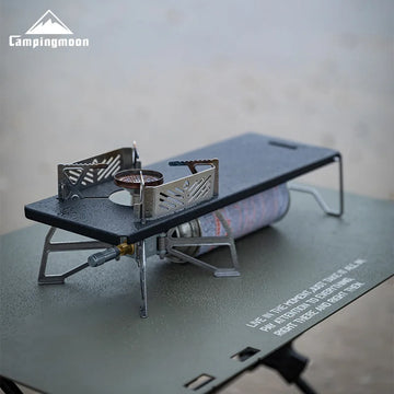 Black Camping Accessories Set Portable Camp Kitchen Table Outdoor Camping Gas Stove Burner Rack Folding Table