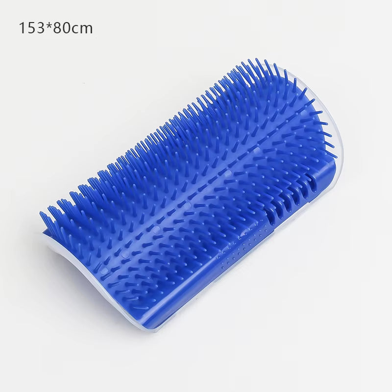 Cat Massage Tool Pet Hair Removal Massage Comb Wall Corner Self Cleaning Rubbing Brush Cats Toys Pet Beauty Supplies Dark Blue 153X80Cm