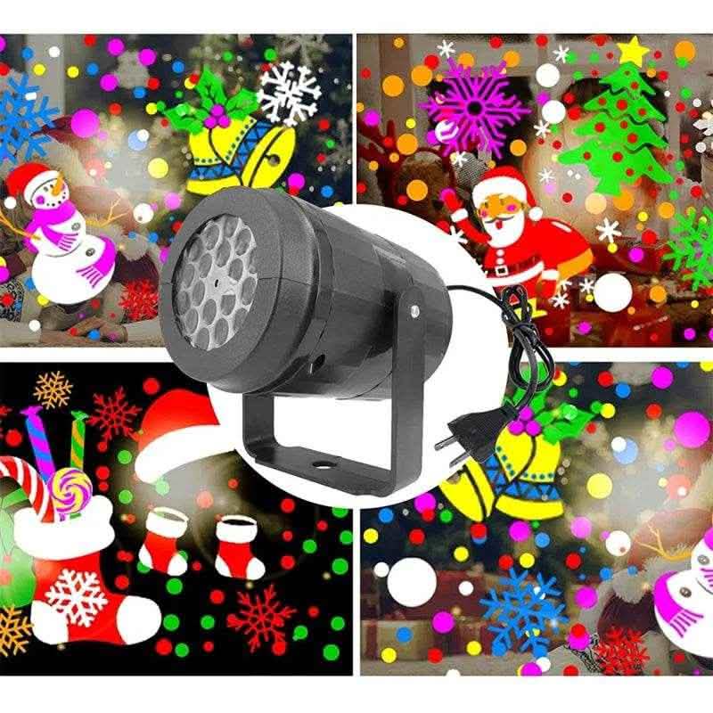 Christmas Snowflake Projector Light - LED Holiday Stage Light - Vezir