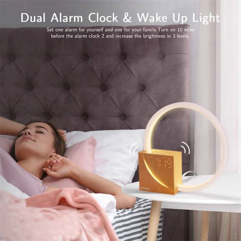 Touch Control Bedside Lamp - Natural Sounds Alarm Clock - Vezir
