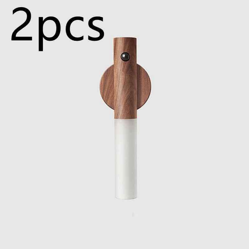 Magnetic LED Motion Light - Premium Wireless Wood Design - Vezir
