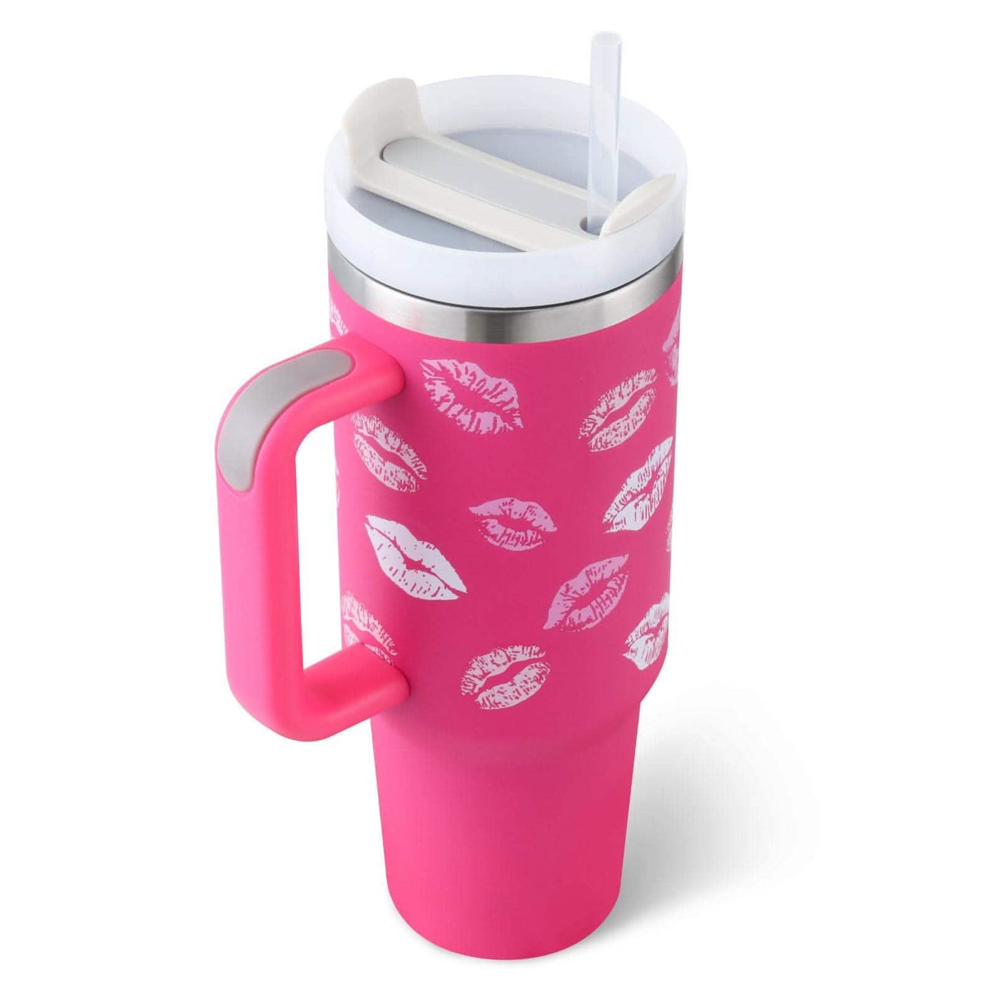 40oz Insulated Tumbler - Stainless Steel Travel Mug with Handle - Vezir