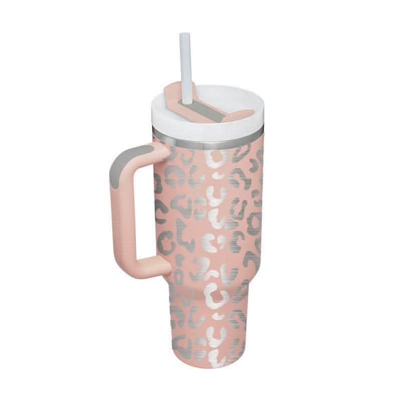 40oz Insulated Tumbler - Stainless Steel Travel Mug with Handle - Vezir