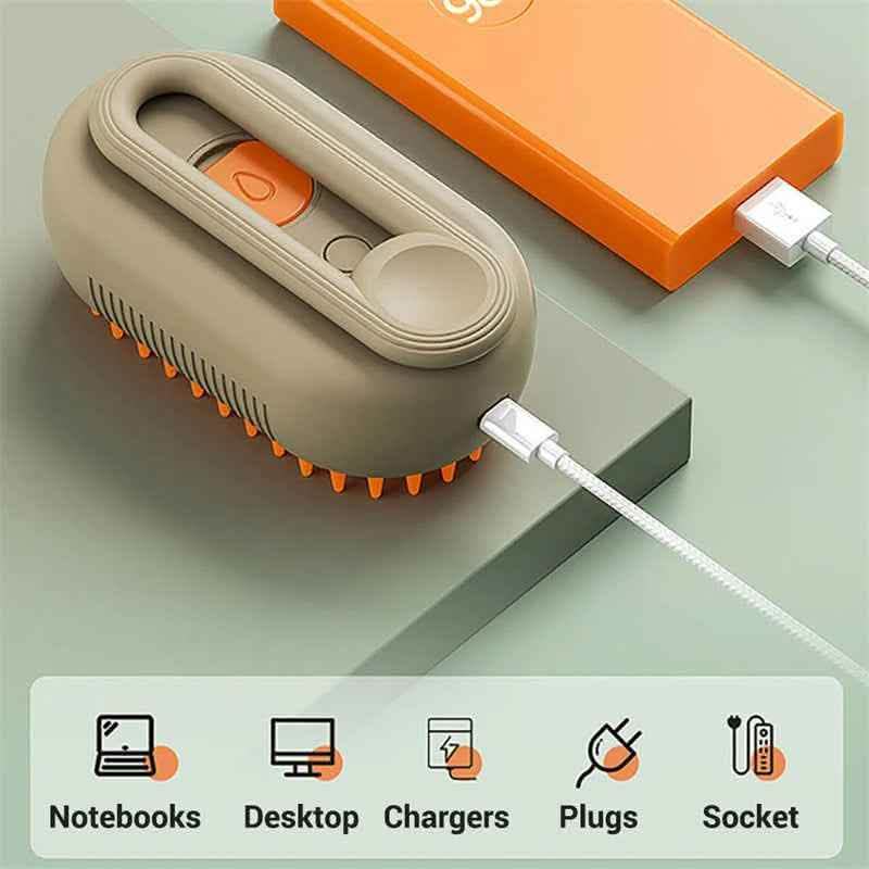 Premium Steam Pet Brush - Electric Grooming Spa System - Vezir