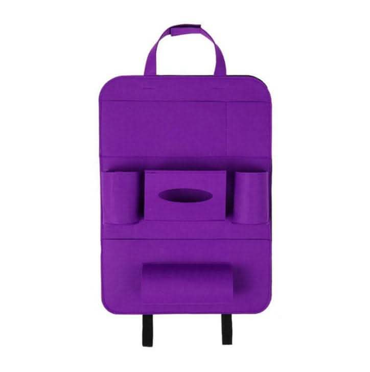 Car Backseat Organizer - Wool Felt Multi-Pocket Storage Bag - Vezir