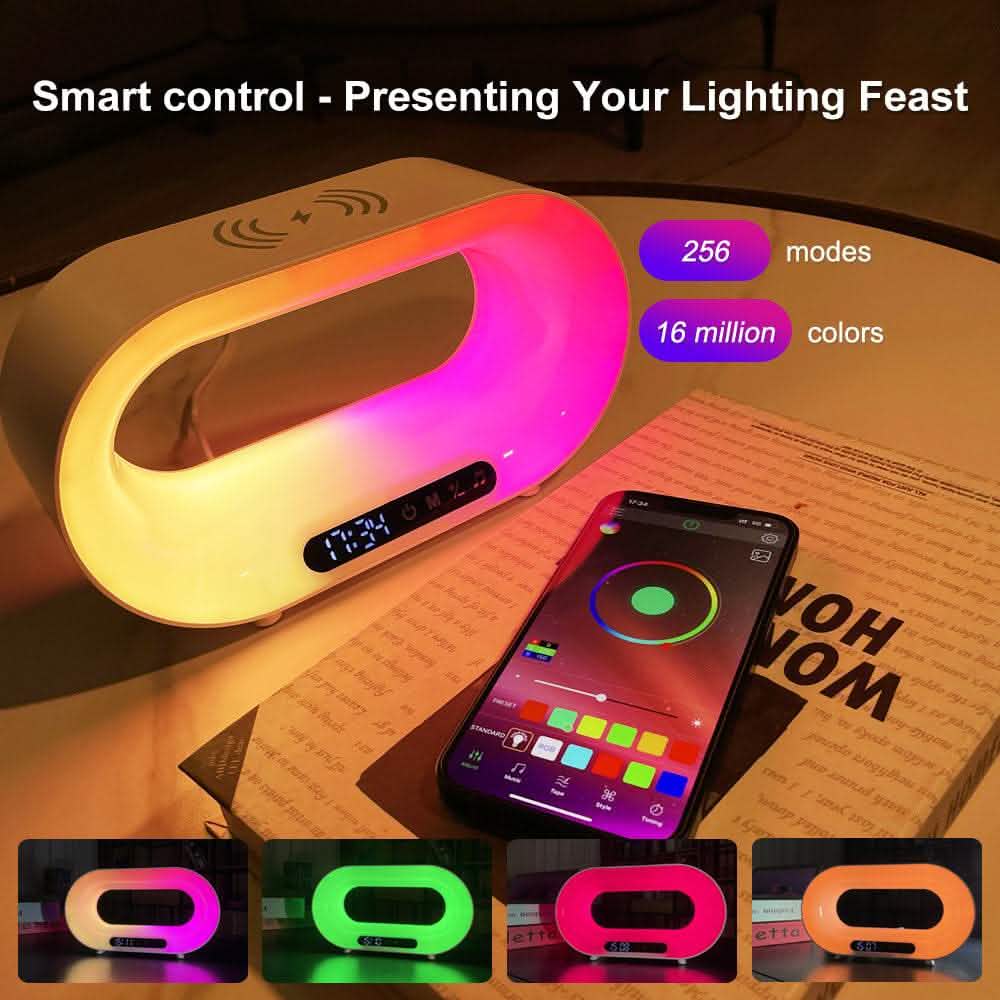 3-in-1 LED Night Light - APP Control RGB Wireless Charger - Vezir