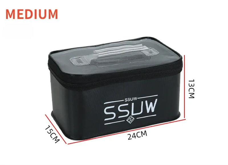 Portable EVA Fishing Tool Box, Fishing Accessory Organizer, Live Bait Storage Container, 3L/5L/7L Large Capacity Water Container