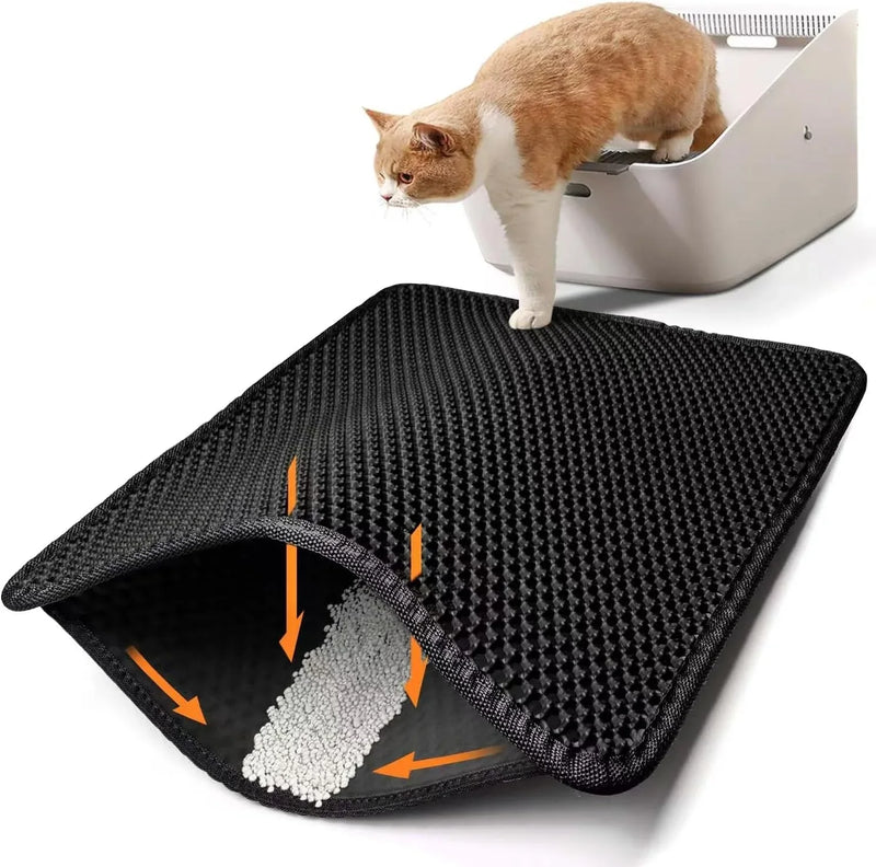 Cat Litter Trapping Mat Black 23" X 17"