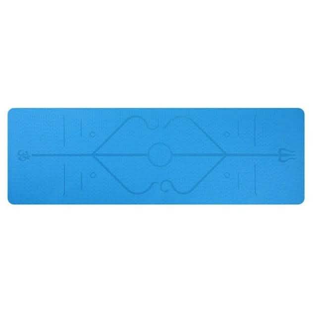 Non-Slip TPE Yoga Mat - Position Line Beginner Guide - Vezir