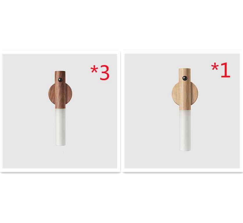 Magnetic LED Motion Light - Premium Wireless Wood Design - Vezir