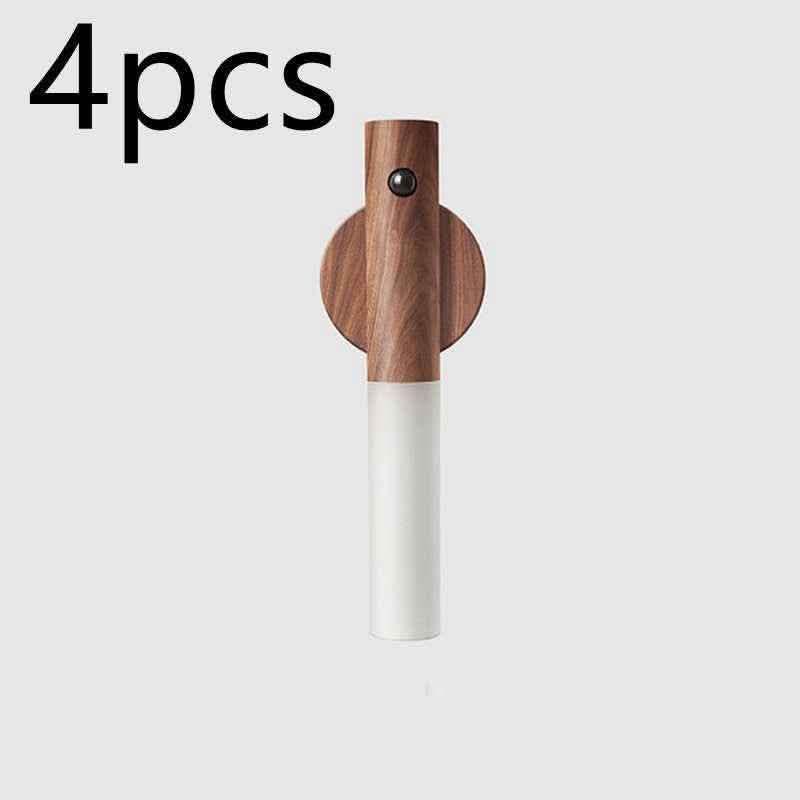 Magnetic LED Motion Light - Premium Wireless Wood Design - Vezir