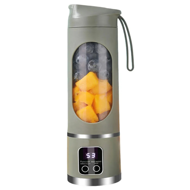 12 Blades Portable Fruit Juicer 450Ml Capacity 3 Gears USB Rechargeable Blender Ice Crusher for Shakes and Smoothies Juicer Cup