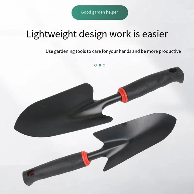 Alloy Steel Garden Tool Set – Tooth Rake, Trowel, Wide Shovel & Dual-Purpose Rake