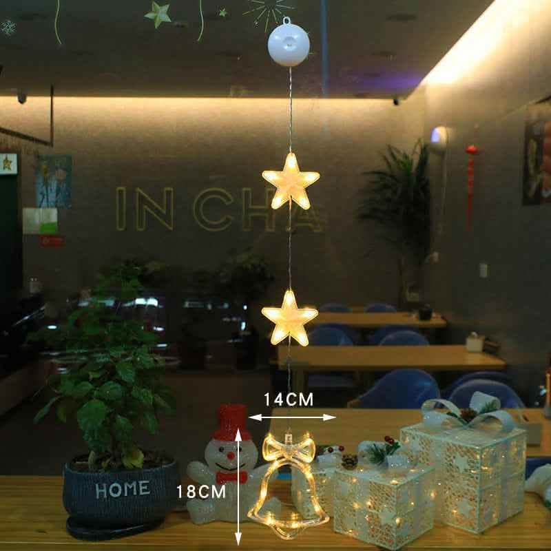 Elite Christmas LED Star Window Lights - 3-Piece Suction Set - Vezir