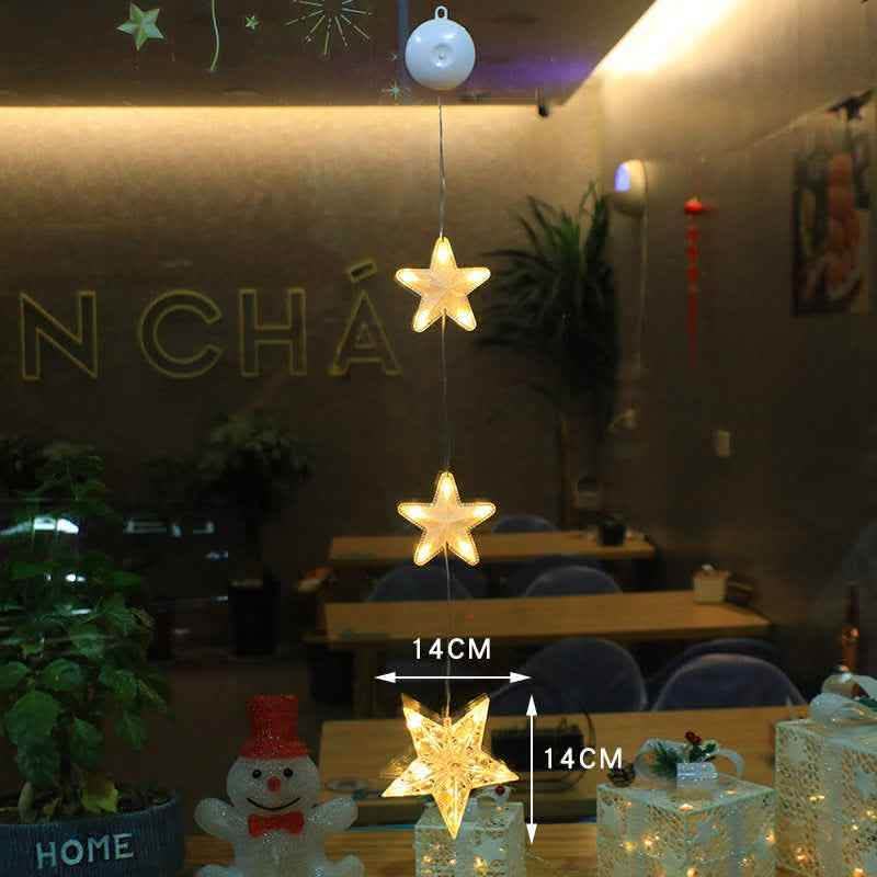 Elite Christmas LED Star Window Lights - 3-Piece Suction Set - Vezir