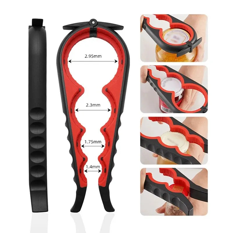 4-in-1 Multi-Function Jar & Bottle Opener – Easy Grip Kitchen Tool