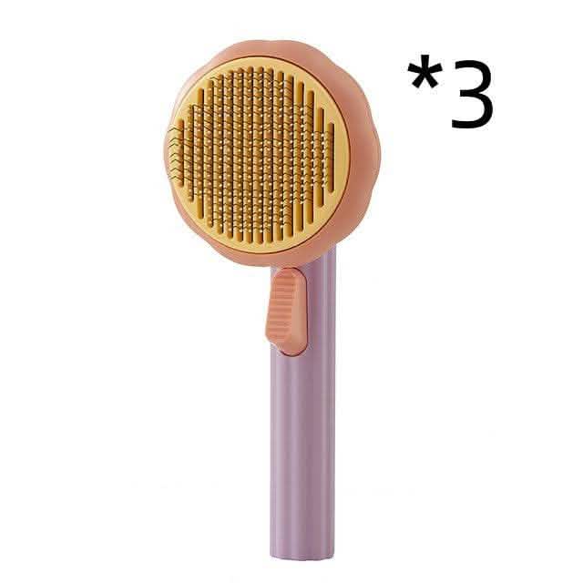 Self-Cleaning Pet Cat Brush - Steel Wire Hair Removal Comb - Vezir