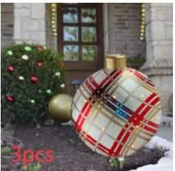 60CM Inflatable Christmas Ornament Ball - Giant PVC Decoration - Vezir