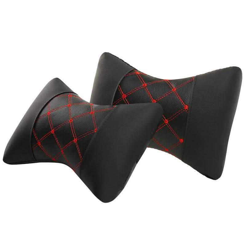Leather Car Headrest Pillow - Cervical Neck Support Cushion - Vezir