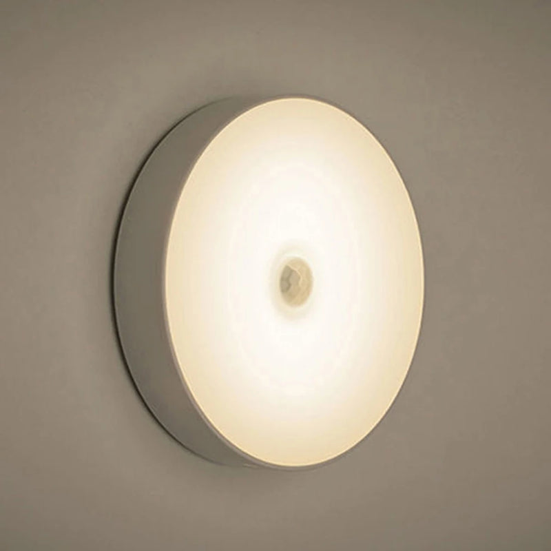 USB Rechargeable LED Night Light with Switch, Motion Sensor Magnetic Wireless Lamp, Warm White No Flicker for Closet Bed Cabinet