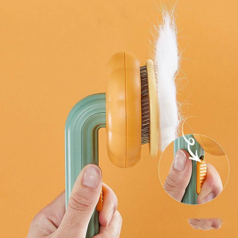 Self-Cleaning Pet Cat Brush - Steel Wire Hair Removal Comb - Vezir