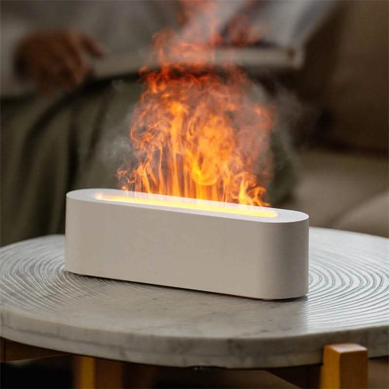 Realistic Fire Flame Diffuser - LED Essential Oil Humidifier - Vezir