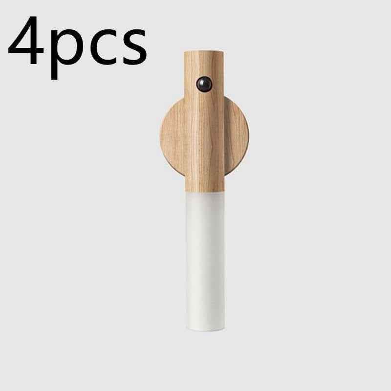 Magnetic LED Motion Light - Premium Wireless Wood Design - Vezir