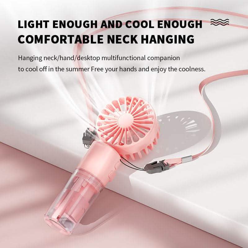 Portable Spray Mist Fan - 4-Speed USB Rechargeable Cooler - Vezir