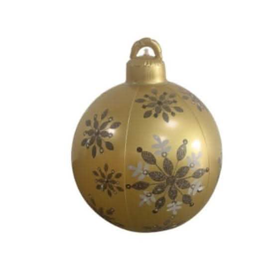 60CM Inflatable Christmas Ornament Ball - Giant PVC Decoration - Vezir