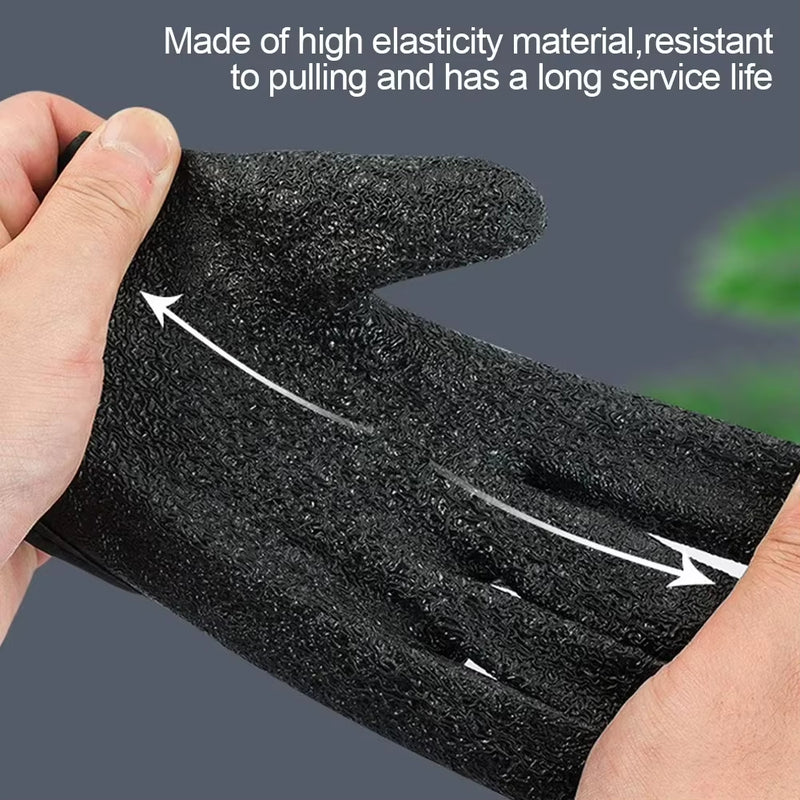 Fishing Gloves Catch Fish Anti-Slip Durabl Knit Full Finger Waterproof Work Cutproof Glove Clasp Left Right Apparel Protect Hand