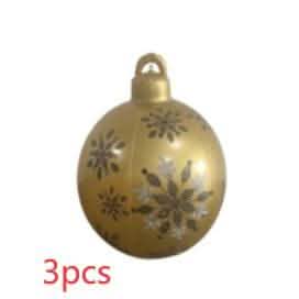 60CM Inflatable Christmas Ornament Ball - Giant PVC Decoration - Vezir