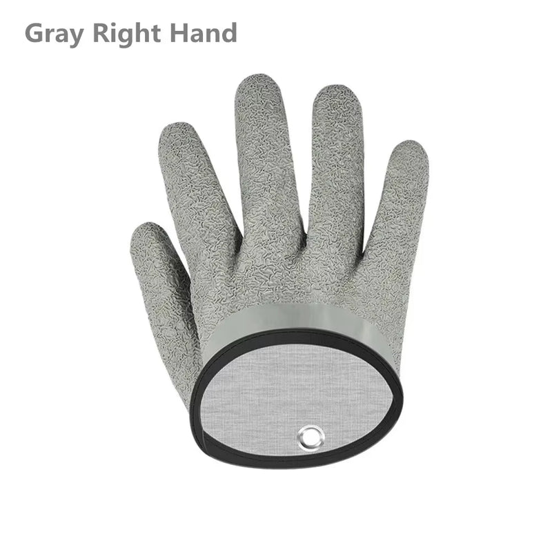 Fishing Gloves Catch Fish Anti-Slip Durabl Knit Full Finger Waterproof Work Cutproof Glove Clasp Left Right Apparel Protect Hand