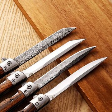 High Quality Fruit Knife Portable Pattern Steel Offce Knife Hand High Hardness Blade Meat Knife with Cover Knife Steak