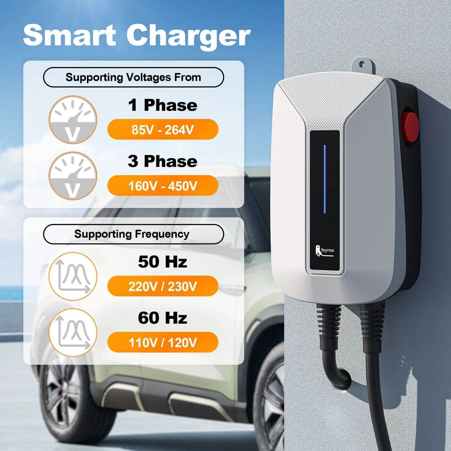 7KW Universal Fast Charging Station - EV Charging Pile - Vezir
